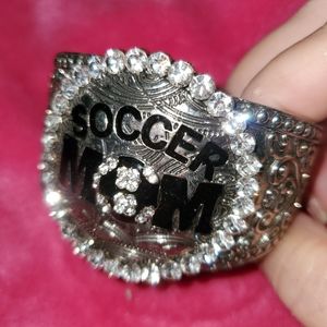 soccer mom rhinestone cuff Bracelet new